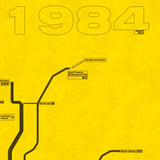 1984 Melbourne Tram Network Map