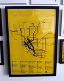 1984 Melbourne Tram Network Map
