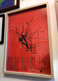 1984 Melbourne Tram Network Map