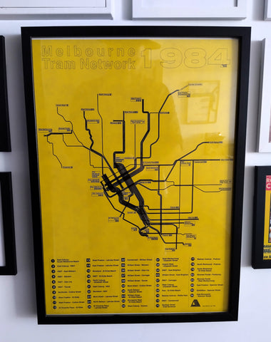 1984 Melbourne Tram Network Map