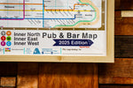 Inner North+Inner East+Inner West Pubs & Bar Map - 2025 EDITION (A1 print)