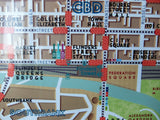 Melbourne CBD 50's Style Tram Map (A2)