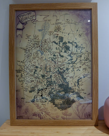 Tolkein Style Shire map:  Mount Evelyn Local (Medium - A2 size)