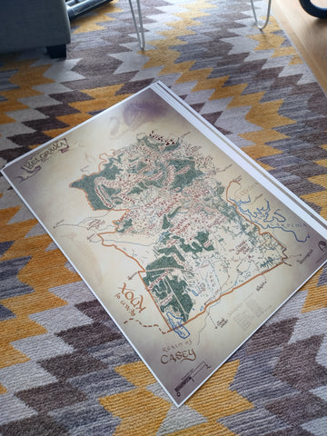 Tolkein Style Shire map:  Belgravia Local (Large - A1 size)