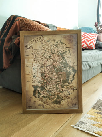 Tolkein Style Shire map:  Olinda Local (Medium - A2 size)