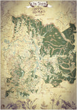 Shire of Yarra Ranges (western half) Tolkien-Style Map  (Large:  A0)